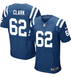 Men's Nike Indianapolis Colts #62 Le'Raven Clark Elite Royal Blue Team Color NFL Jersey