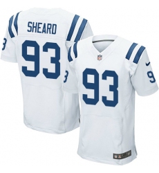 Men's Nike Indianapolis Colts #93 Jabaal Sheard Elite White NFL Jersey