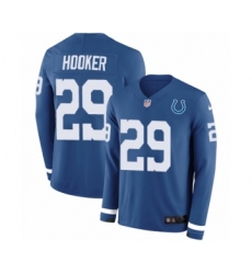 Men's Nike Indianapolis Colts #29 Malik Hooker Limited Blue Therma Long Sleeve NFL Jersey
