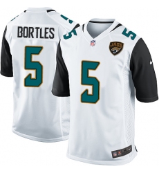 Men's Nike Jacksonville Jaguars #5 Blake Bortles Game White NFL Jersey