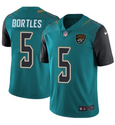 Men's Nike Jacksonville Jaguars #5 Blake Bortles Teal Green Team Color Vapor Untouchable Limited Player NFL Jersey