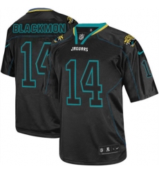 Men's Nike Jacksonville Jaguars #14 Justin Blackmon Elite Lights Out Black NFL Jersey