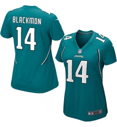 Women's Nike Jacksonville Jaguars #14 Justin Blackmon Game Teal Green Team Color NFL Jersey