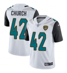 Youth Nike Jacksonville Jaguars #42 Barry Church White Vapor Untouchable Limited Player NFL Jersey