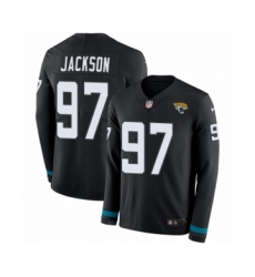 Youth Nike Jacksonville Jaguars #97 Malik Jackson Limited Black Therma Long Sleeve NFL Jersey