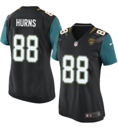 Women's Nike Jacksonville Jaguars #88 Allen Hurns Game Black Alternate NFL Jersey