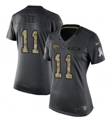 Women's Nike Jacksonville Jaguars #11 Marqise Lee Limited Black 2016 Salute to Service NFL Jersey