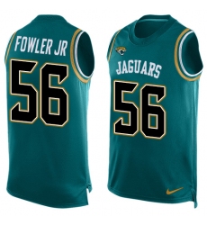 Men's Nike Jacksonville Jaguars #56 Dante Fowler Jr Limited Teal Green Player Name & Number Tank Top NFL Jersey