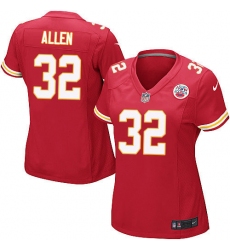 Women's Nike Kansas City Chiefs #32 Marcus Allen Game Red Team Color NFL Jersey