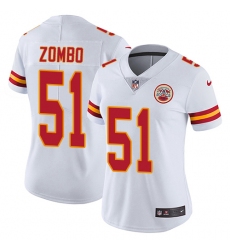 Women's Nike Kansas City Chiefs #51 Frank Zombo White Vapor Untouchable Limited Player NFL Jersey