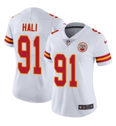 Women's Nike Kansas City Chiefs #91 Tamba Hali Elite White NFL Jersey