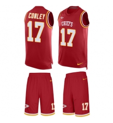 Men's Nike Kansas City Chiefs #17 Chris Conley Limited Red Tank Top Suit NFL Jersey