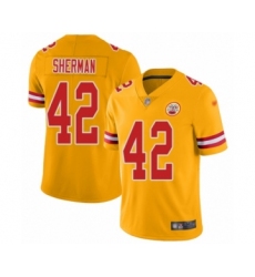 Women's Kansas City Chiefs #42 Anthony Sherman Limited Gold Inverted Legend Football Jersey