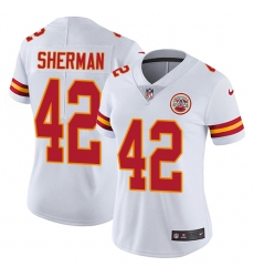 Women's Nike Kansas City Chiefs #42 Anthony Sherman White Vapor Untouchable Limited Player NFL Jersey