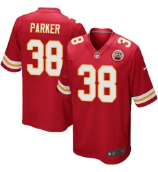 Men's Nike Kansas City Chiefs #38 Ron Parker Game Red Team Color NFL Jersey