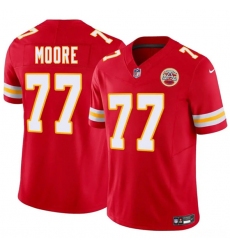 Men's Kansas City Chiefs #77 Jaylon Moore Red 2025 F.U.S.E. Vapor Untouchable Limited Football Stitched Jersey