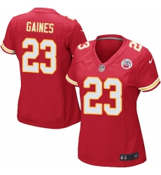 Women's Nike Kansas City Chiefs #23 Phillip Gaines Game Red Team Color NFL Jersey