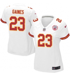 Women's Nike Kansas City Chiefs #23 Phillip Gaines Game White NFL Jersey