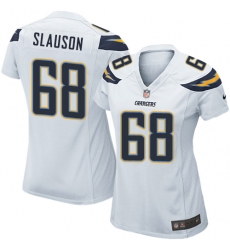 Women's Nike Los Angeles Chargers #68 Matt Slauson Game White NFL Jersey