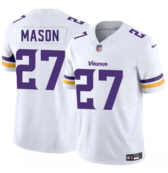 Men's Minnesota Vikings #27 Jordan Mason White 2025 F.U.S.E. Vapor Untouchable Limited Football Stitched Jersey