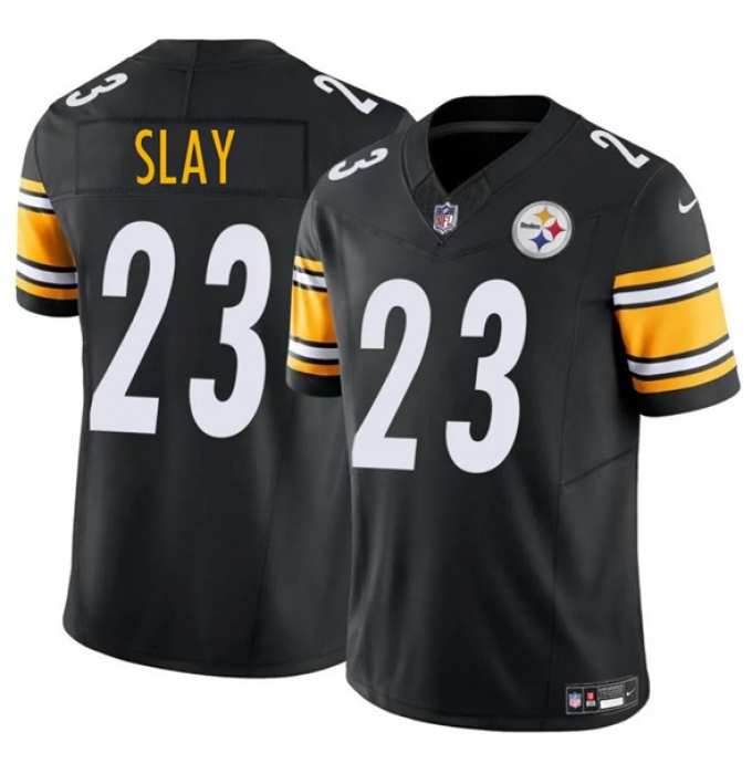 Men's Pittsburgh Steelers #23 Darius Slay Jr. Black 2025 F.U.S.E. Vapor Untouchable Limited Football Stitched Jersey