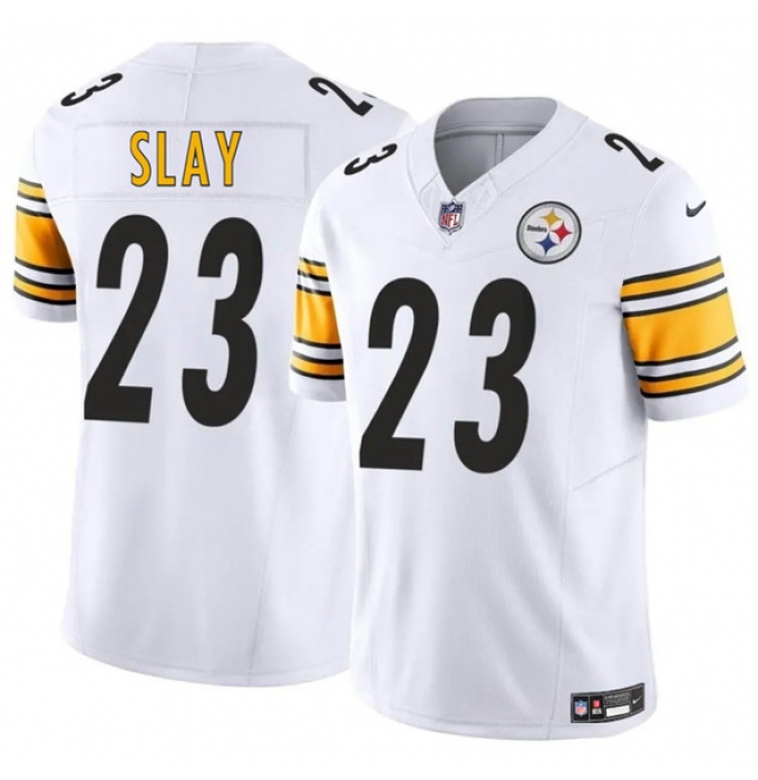 Men's Pittsburgh Steelers #23 Darius Slay Jr. White 2025 F.U.S.E. Vapor Untouchable Limited Football Stitched Jersey