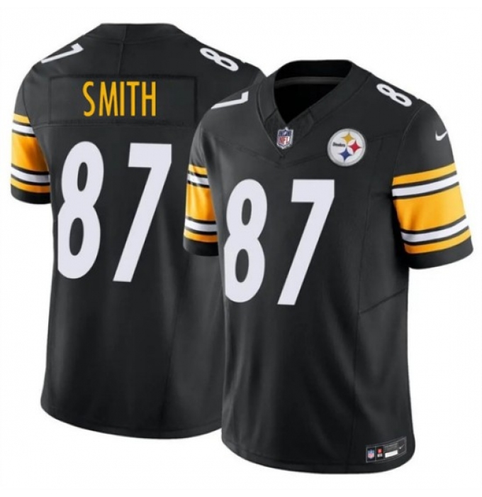 Men's Pittsburgh Steelers #87 Brandon Smith Black 2026 F.U.S.E. Vapor Limited Football Stitched Jersey