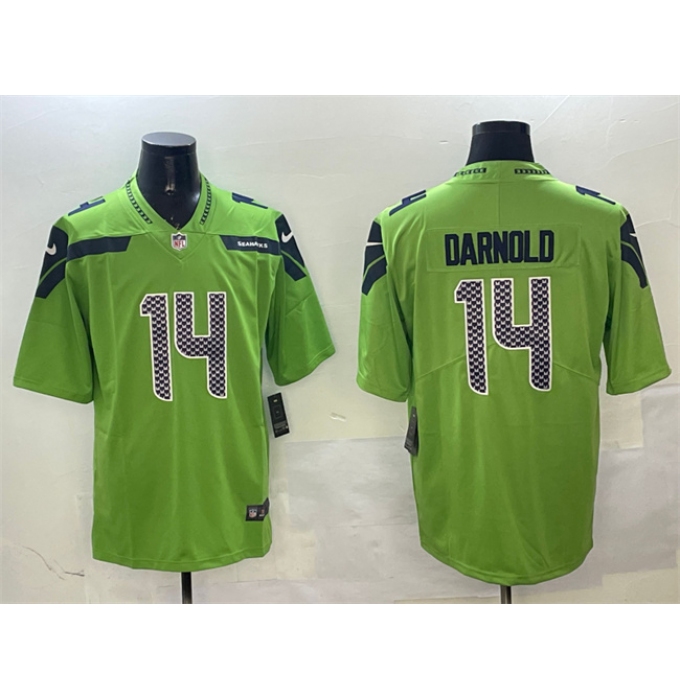 Men's Seattle Seahawks #14 Sam Darnold Green 2025 Vapor Limited Football Stitched Jersey