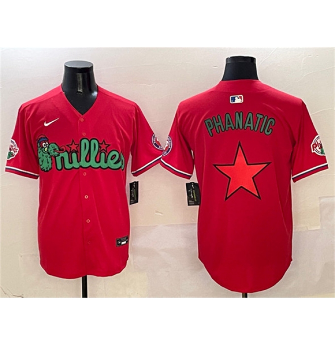 Men's Philadelphia Phillies Red Phanatic Limited Stitched Jersey