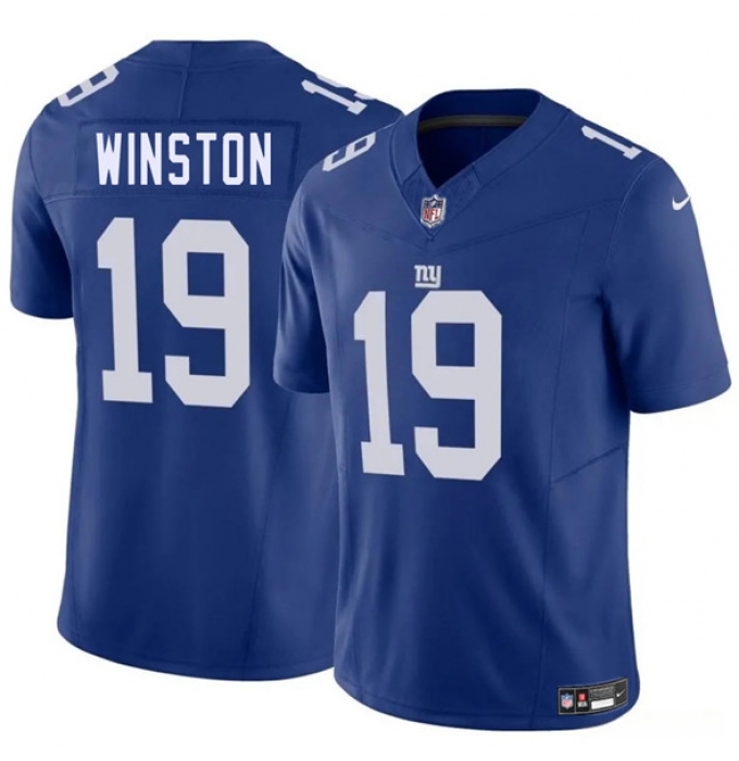 Men's New York Giants #19 Jameis Winston Blue 2025 F.U.S.E. Vapor Untouchable Limited Football Stitched Jersey
