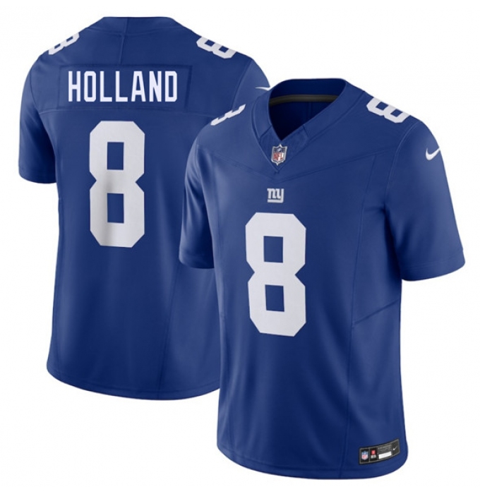 Men's New York Giants #8 Jevon Holland Blue 2025 F.U.S.E. Vapor Untouchable Limited Football Stitched Jersey