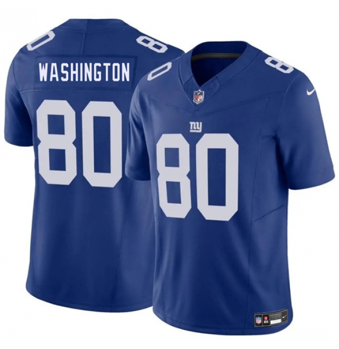 Men's New York Giants #80 Montrell Washington Blue 2025 F.U.S.E. Vapor Untouchable Limited Football Stitched Jersey