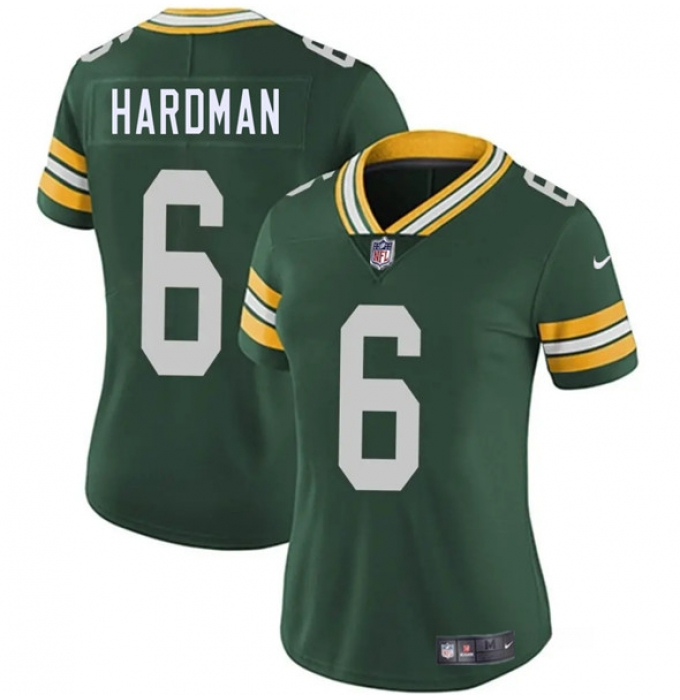 Women's Green Bay Packers #6 Mecole Hardman Green 2025 Vapor Untouchable Limited Football Stitched Jersey(Run Small)