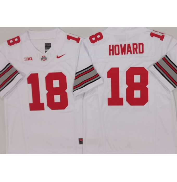 Men's Ohio State Buckeyes #18 Will Howard White 2025 F.U.S.E. Limited Stitched Jersey