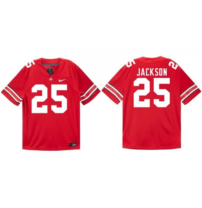 Men's Ohio State Buckeyes #25 Bo Jackson Red Stitched Football Jersey