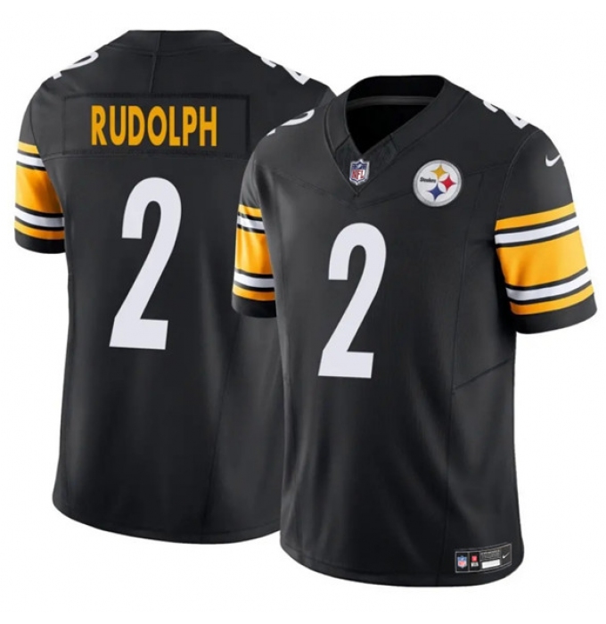 Men's Pittsburgh Steelers #2 Mason Rudolph Black 2025 F.U.S.E. Vapor Untouchable Limited Football Stitched Jersey