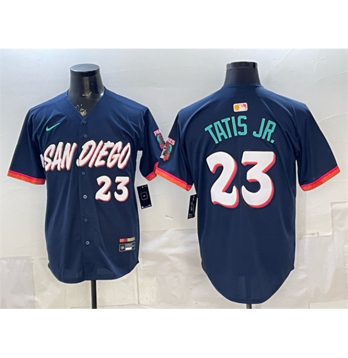 Men's San Diego Padres #23 Fernando Tatis Jr. Obsidian 2026 City Connect Limited Stitched Baseball Jersey