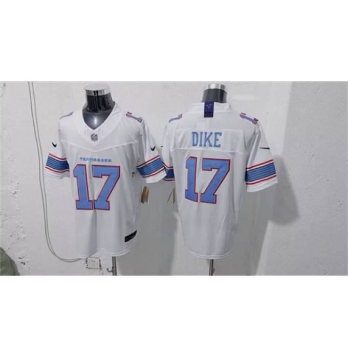 Men's Tennessee Titans #17 Chimere Dike White 2026 F.U.S.E. Vapor Limited Football Stitched Jersey