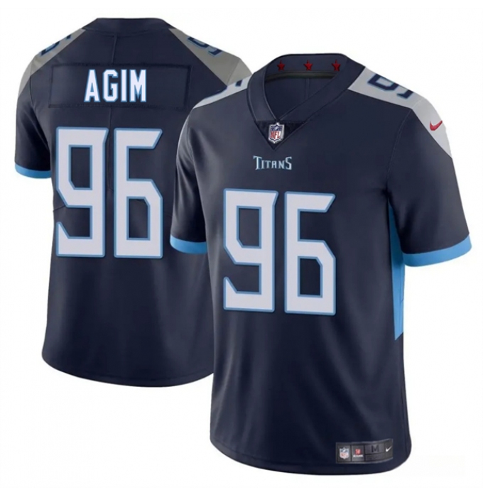 Men's Tennessee Titans #96 McTelvin Agim Navy 2025 Vapor Untouchable Football Stitched Jersey