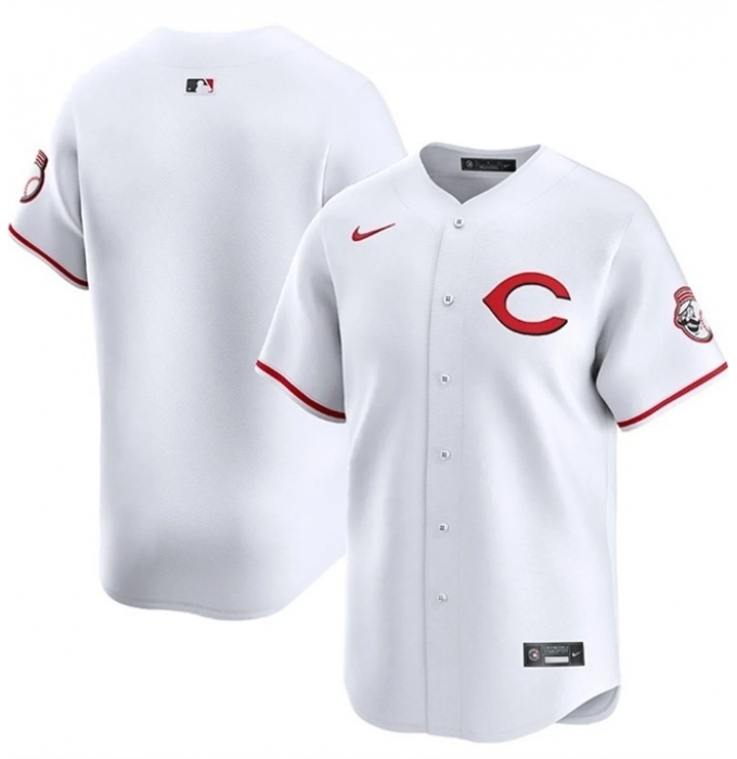 Men's Cincinnati Reds Blank White 2025 Home Limited Stitched Baseball Jersey