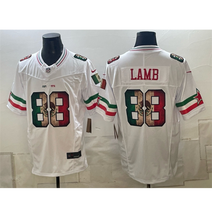 Men's Dallas Cowboys #88 CeeDee Lamb White Mexico F.U.S.E. Vapor Untouchable Limited Stitched Football Jersey