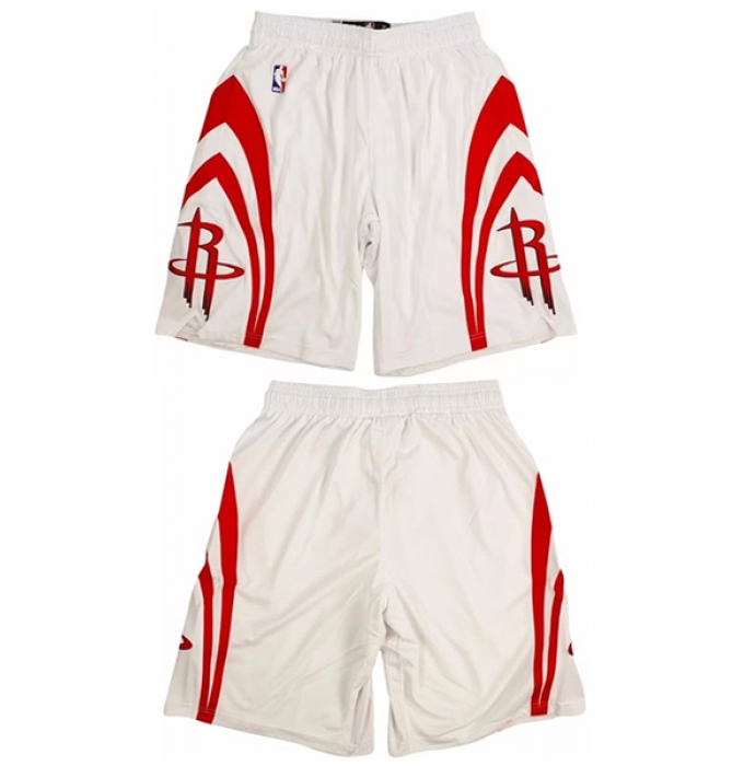 Men's Houston Rockets White Shorts (Run Small)