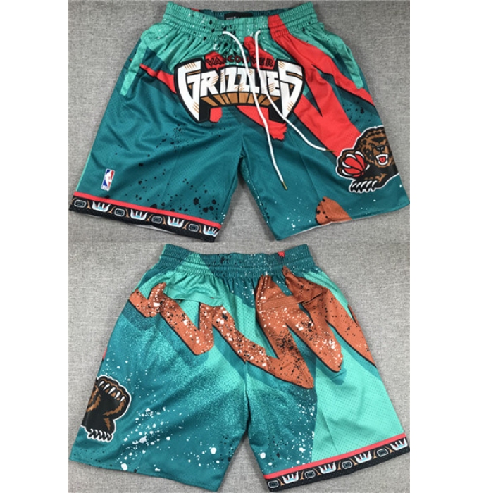 Men's Memphis Grizzlies Aqua Shorts (Run Small)