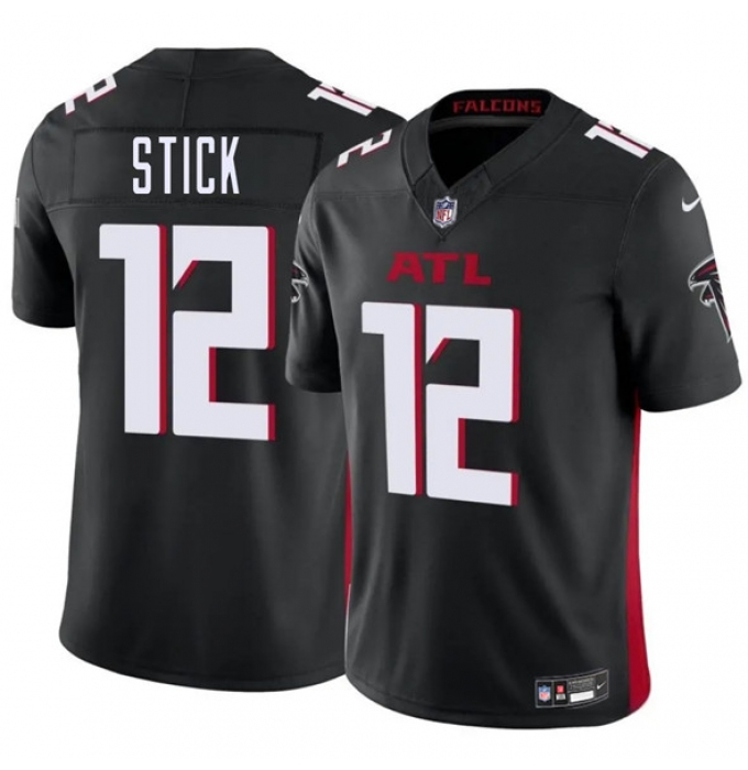Men's Atlanta Falcons #12 Easton Stick Black 2025 F.U.S.E. Vapor Untouchable Limited Football Stitched Jersey