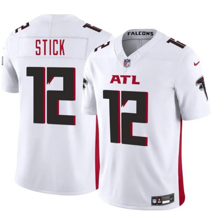Men's Atlanta Falcons #12 Easton Stick White 2025 F.U.S.E. Vapor Untouchable Limited Football Stitched Jersey