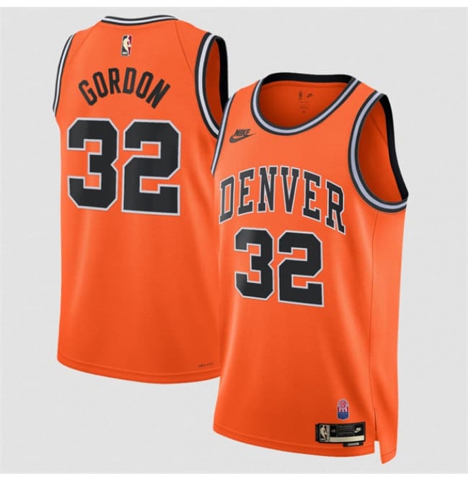 Men's Denver Nuggets #32 Aaron Gordon Orange 2026-27Classic Edition Stitched Basketball Jersey