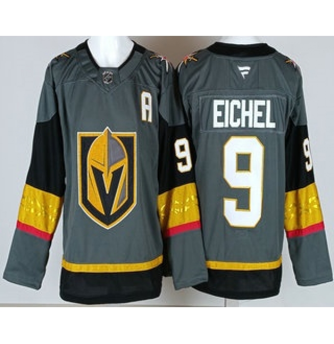 Men's Vegas Golden Knights #9 Jack Eichel Gray Authentic Jersey