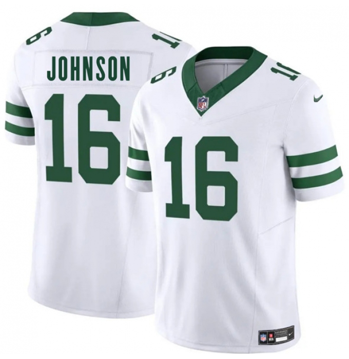 Men's New York Jets #16 Tyler Johnson White 2025 F.U.S.E. Vapor Untouchable Limited Football Stitched Jersey