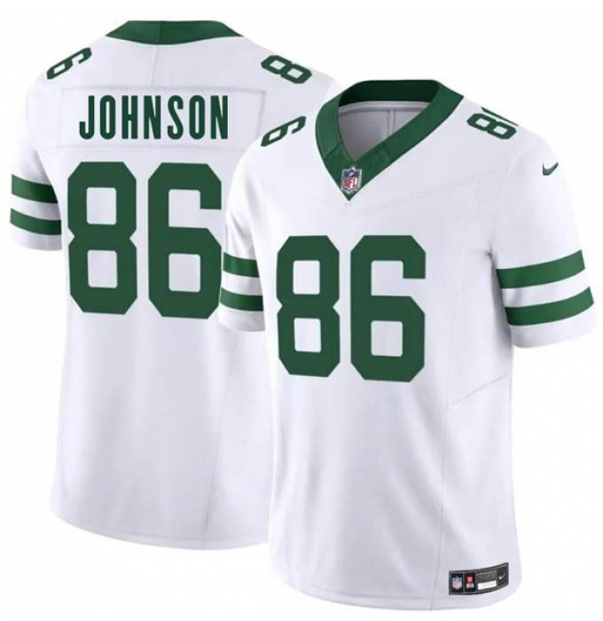 Men's New York Jets #86 Neal Johnson White 2025 F.U.S.E. Vapor Untouchable Limited Football Stitched Jersey