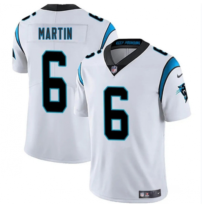 Men's Carolina Panthers #6 Sam Martin White 2025 Vapor Limited Football Stitched Jersey